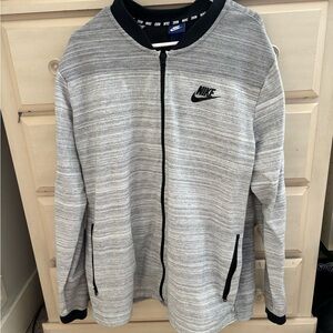 Nike Black and Gray Zip-Up Jacket
